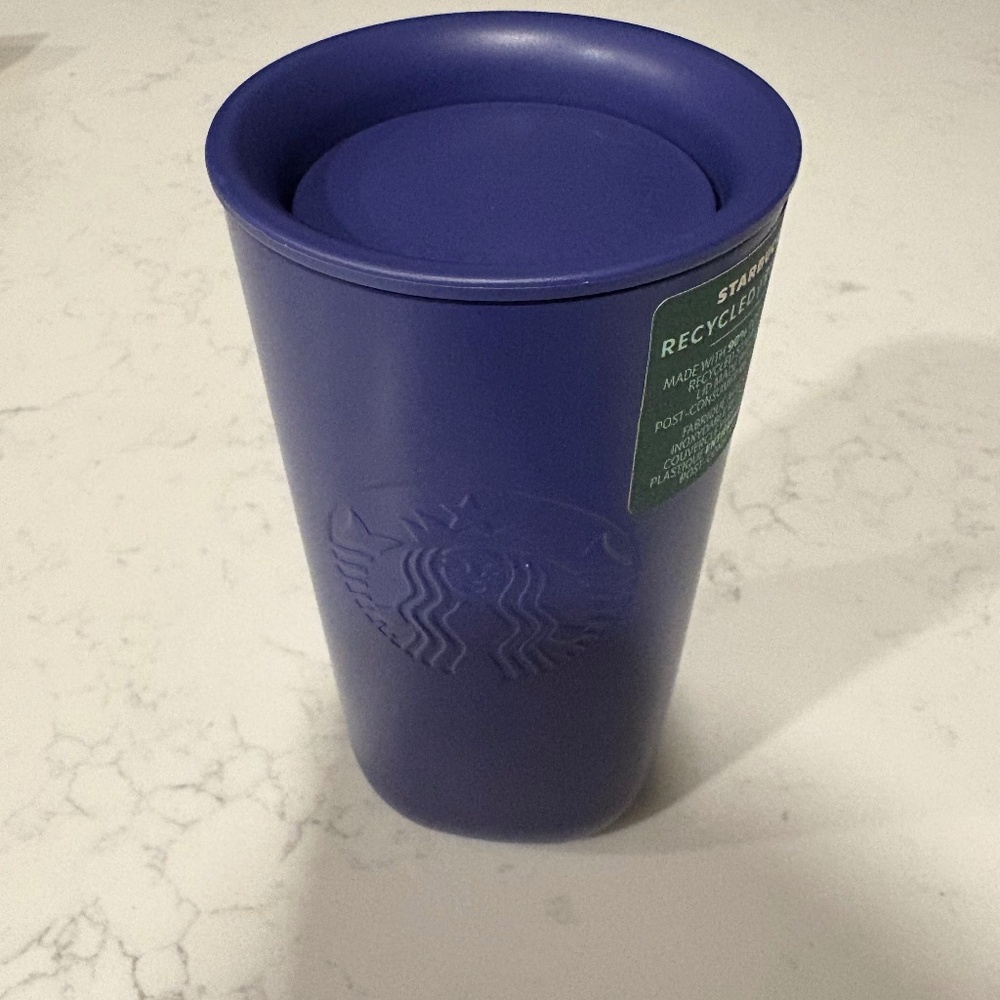 Brand new Starbucks 2025 matte purple/blue triangle tumbler